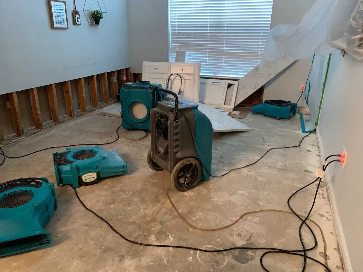 Dehumidifier in flood-cut room for Water Extraction & Removal in Prospect Park